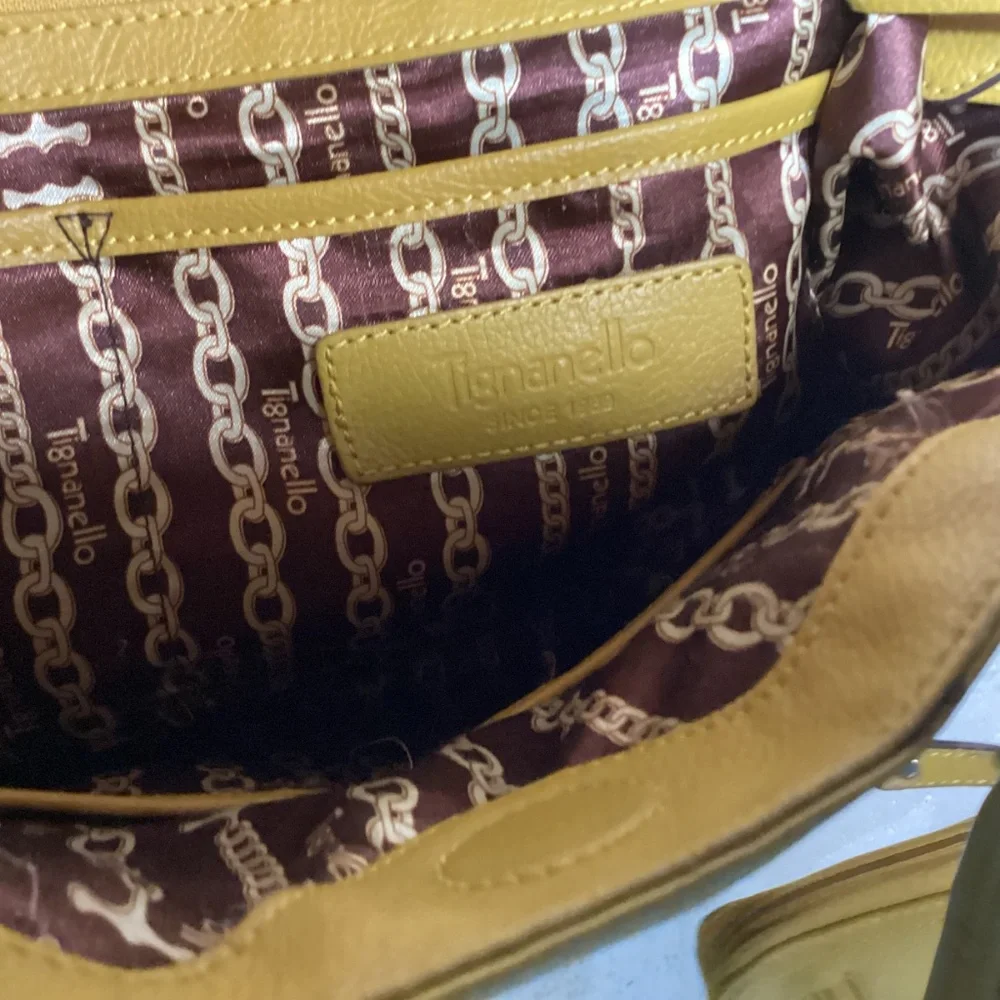 Tignanello Leather Purse & Wallet | Mustard Yellow Gold | Stylish - Picture 3 of 5